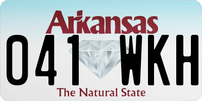 AR license plate 041WKH