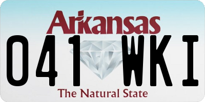AR license plate 041WKI