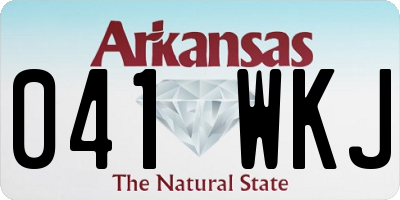 AR license plate 041WKJ