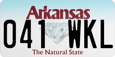 AR license plate 041WKL