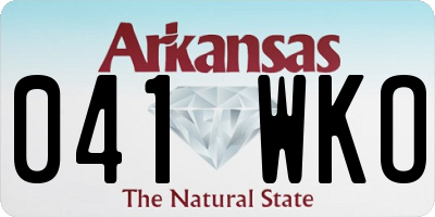 AR license plate 041WKO