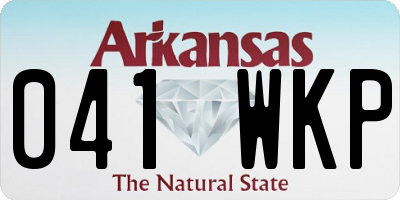 AR license plate 041WKP
