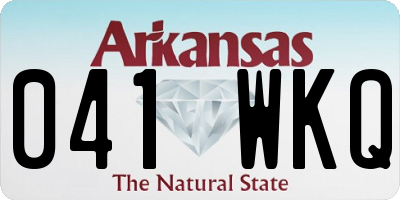 AR license plate 041WKQ