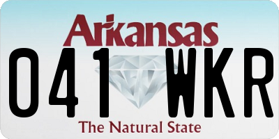 AR license plate 041WKR