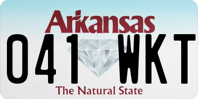 AR license plate 041WKT