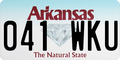 AR license plate 041WKU