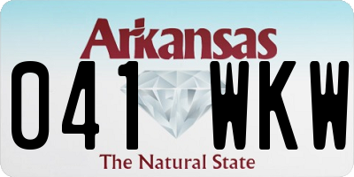 AR license plate 041WKW