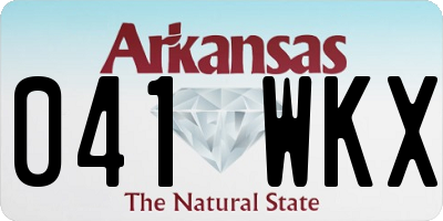AR license plate 041WKX