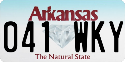 AR license plate 041WKY