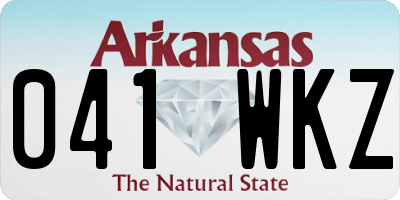 AR license plate 041WKZ