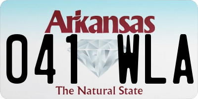 AR license plate 041WLA