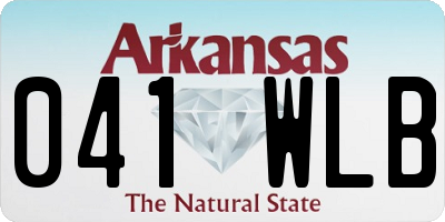 AR license plate 041WLB
