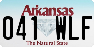 AR license plate 041WLF