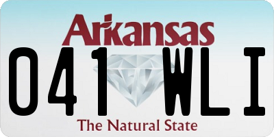 AR license plate 041WLI
