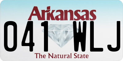 AR license plate 041WLJ