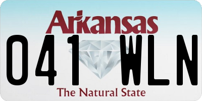 AR license plate 041WLN