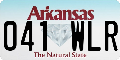 AR license plate 041WLR
