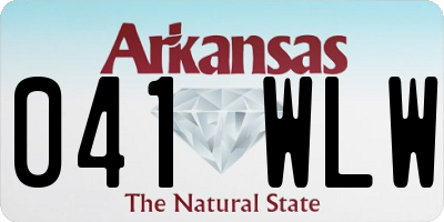 AR license plate 041WLW