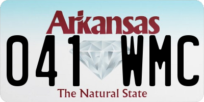 AR license plate 041WMC