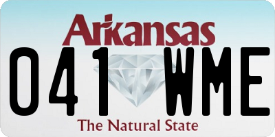 AR license plate 041WME