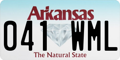 AR license plate 041WML