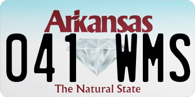 AR license plate 041WMS