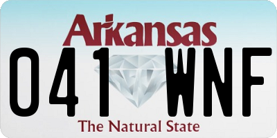 AR license plate 041WNF