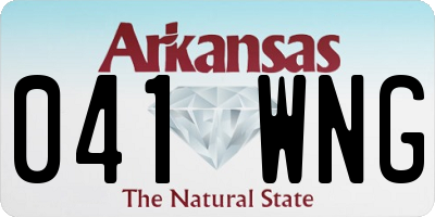 AR license plate 041WNG