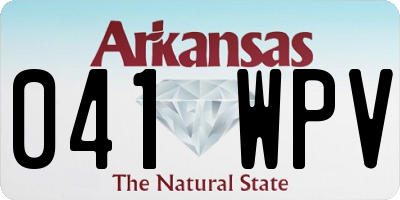 AR license plate 041WPV