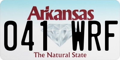 AR license plate 041WRF