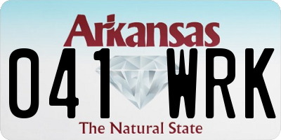 AR license plate 041WRK