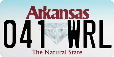 AR license plate 041WRL