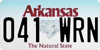 AR license plate 041WRN