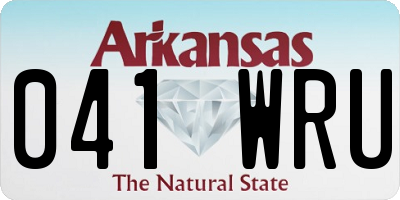 AR license plate 041WRU
