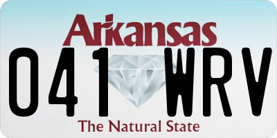 AR license plate 041WRV