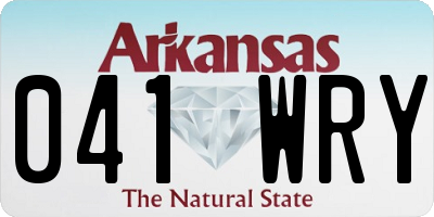AR license plate 041WRY