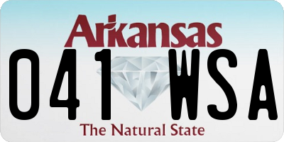 AR license plate 041WSA