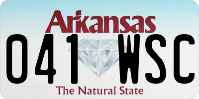 AR license plate 041WSC