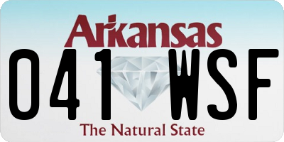 AR license plate 041WSF