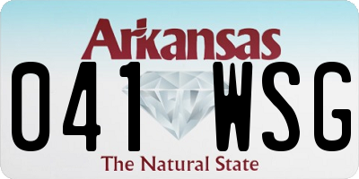 AR license plate 041WSG