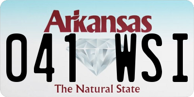 AR license plate 041WSI