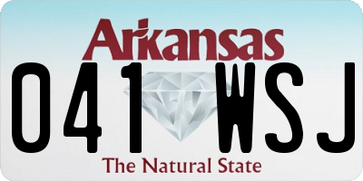 AR license plate 041WSJ