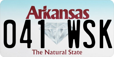 AR license plate 041WSK