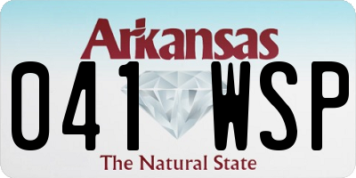 AR license plate 041WSP