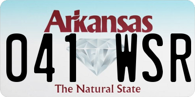 AR license plate 041WSR