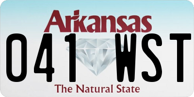 AR license plate 041WST