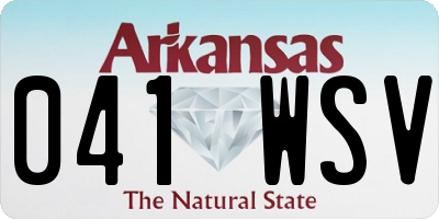 AR license plate 041WSV