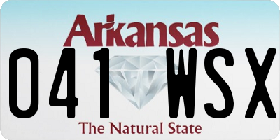 AR license plate 041WSX