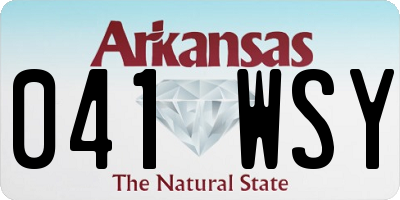 AR license plate 041WSY