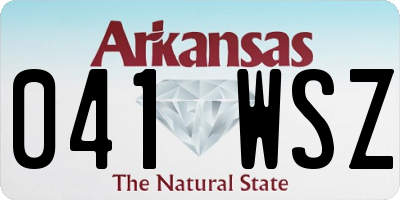 AR license plate 041WSZ